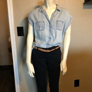 Chambray Button Up Top